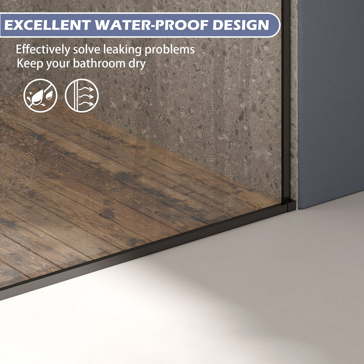 Dual Sliding Frameless Shower Door with Silent Soft-Close Design - Matte