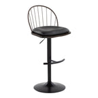 Farmhouse Adjustable Height Barstool Set with Swivel - Bronze or Black