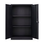 Metal Storage Cabinet With Locking Doors And Adjustable Shelf