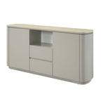Ingram Ceramic Top Server with Durable Ceramic Top - Light Gray