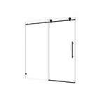 Matte Black Tempered Glass Shower Door with Soft-Closing and Easy-Clean Coating