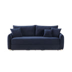 Irina Pull-Out Sleeper Sofa with Storage and Removable Cushions - Dark Gray or Blue