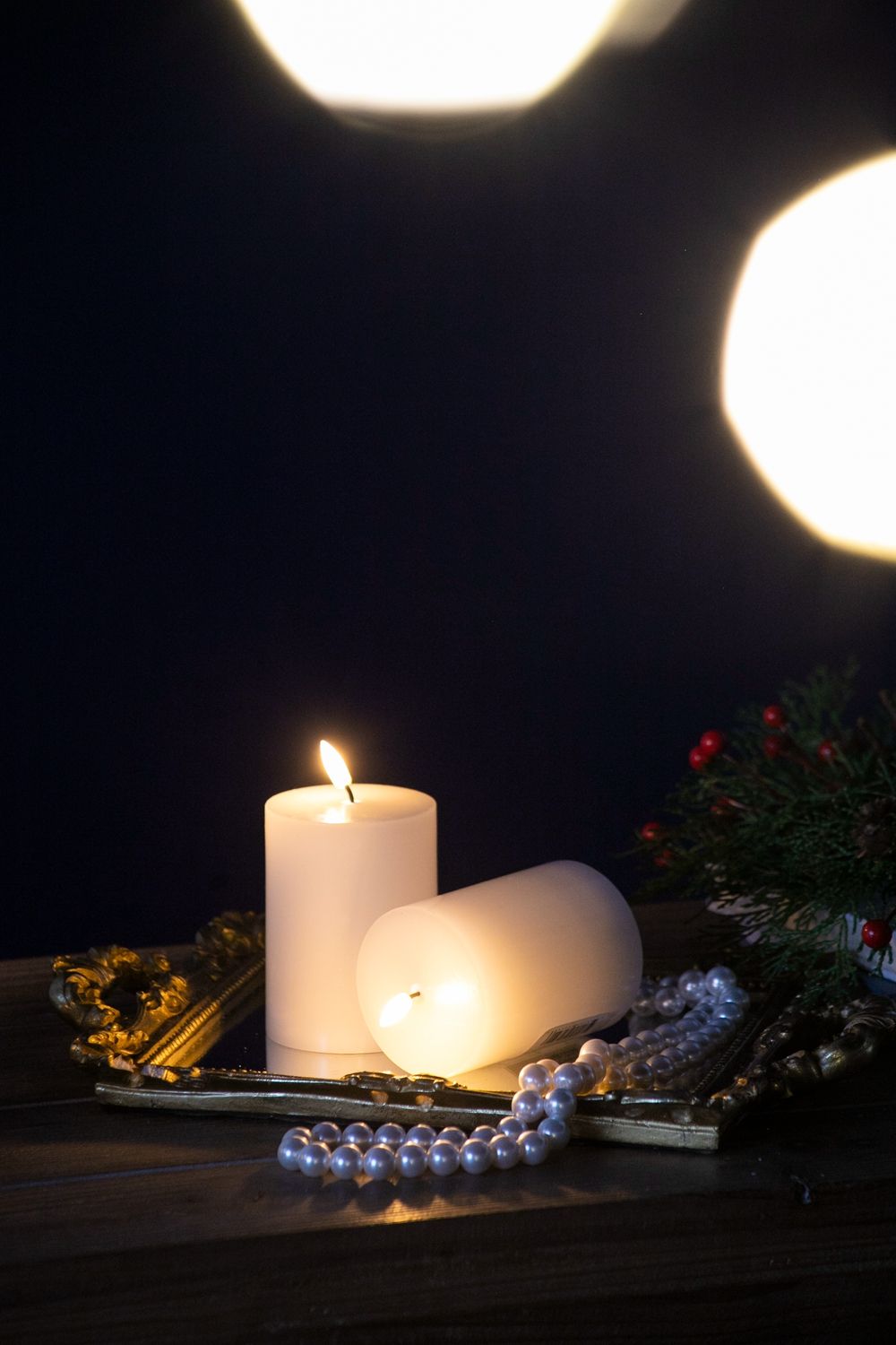 LED Candles with Remote Control Timer - Set of 2, White