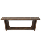 Executive Desk with Pedestal - Large Writing Workstation - Brown