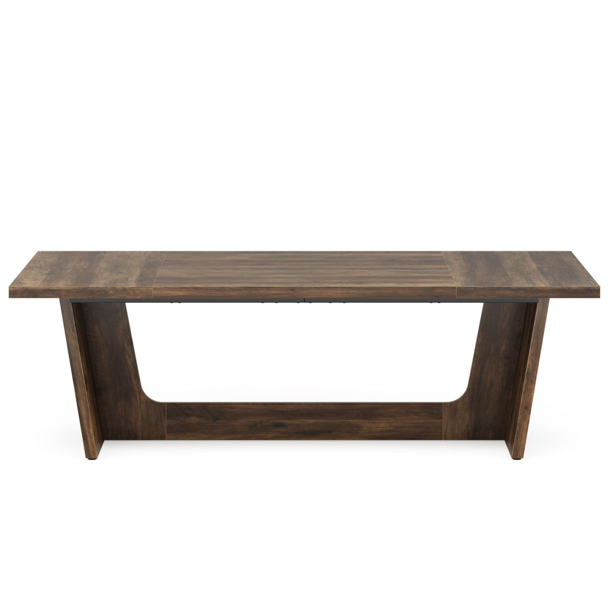 Executive Desk with Pedestal - Large Writing Workstation - Brown