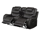 Braylon Recliner Loveseat with Cupholder Console - Brown