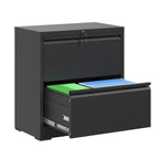 Premium Drawer Metal Lateral File Cabinet with Lock - Black or White