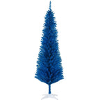 6ft Slim Pencil Artificial Christmas Tree with Full Lush Look - Blue
