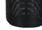 Modern Rattan Table Lamp with Fabric Shade - Light Brown or Black