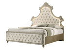 Lucienne Upholstered Bed with LED Lighting - Beige