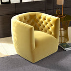 Ergonomic Design Swivel Chair with Tufted Accent - Multiple Colors