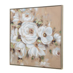 Square Framed Wall Art Flower Canvas Print