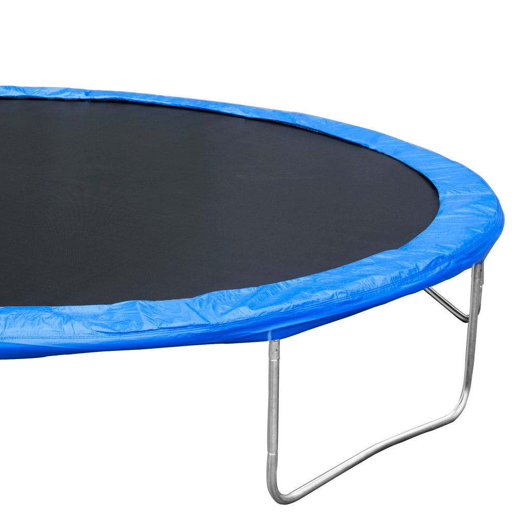 14Ft Trampoline with Basketball Hoop and Ladder - Blue