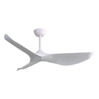 52" Indoor Ceiling Fan Without Light with 6-Speed DC Motor and Remote - White