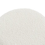 Ivory Accent Stool with Sherpa Upholstery - Wesley