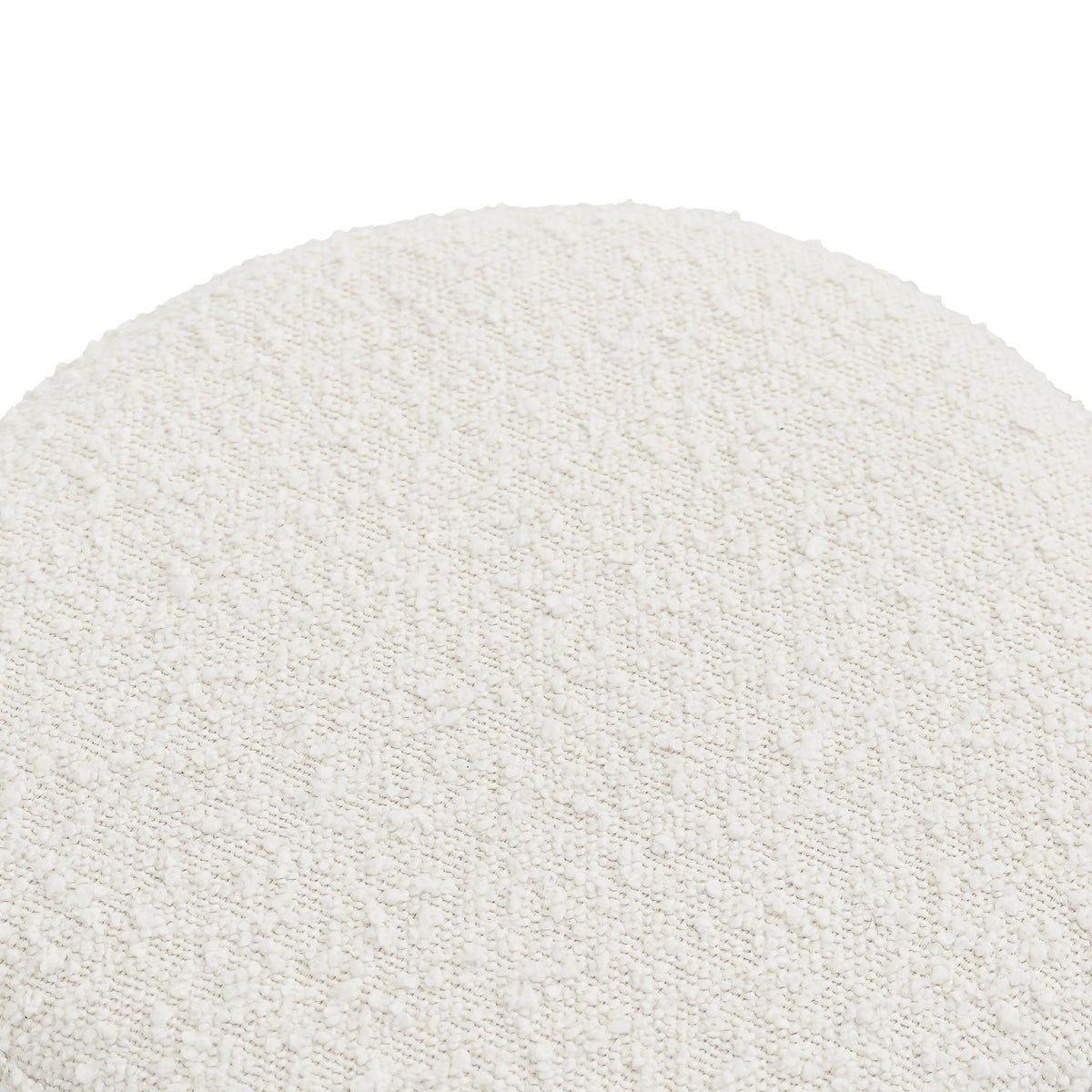 Ivory Accent Stool with Sherpa Upholstery - Wesley