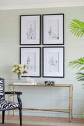 Architecture Wall Art Prints Set of 4 with Black Frame - White / Black