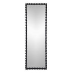 Full Length Mirror With Metal Beaded Frame - Black