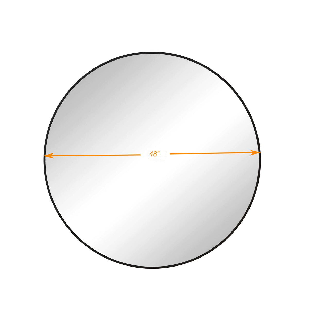 Metal Framed Circular Wall Mirror with Modern Design - Black or Gold