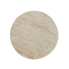Outdoor Travertine Concrete Side Table with Durable Construction - Concrete