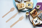 Wooden Compostable Utensils Set - 300 Pieces