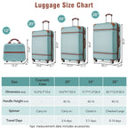 Hardshell Luggage Sets 4 Pieces with TSA Lock - Lightweight, Multiple Colors