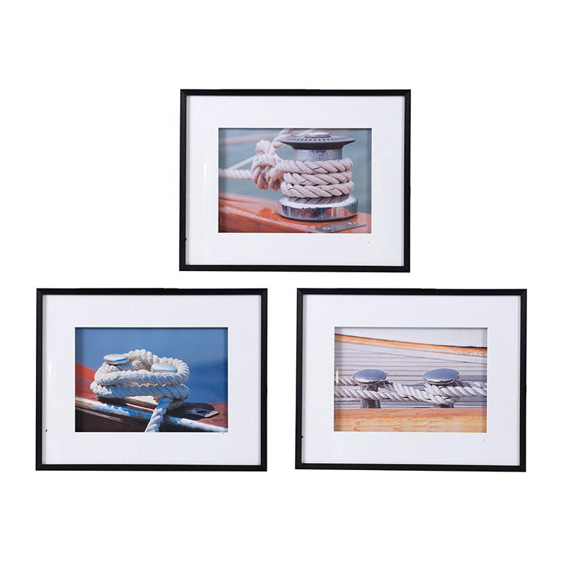 Boater Knots Wall Art with Frame - Set of 3, Multicolor, Durable Materials