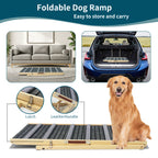 Adjustable Dog Ramp for Couch with Non-Slip Pads - Solid Wood