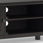 Low TV Media Stand with Adjustable Shelf - Hickory Brown
