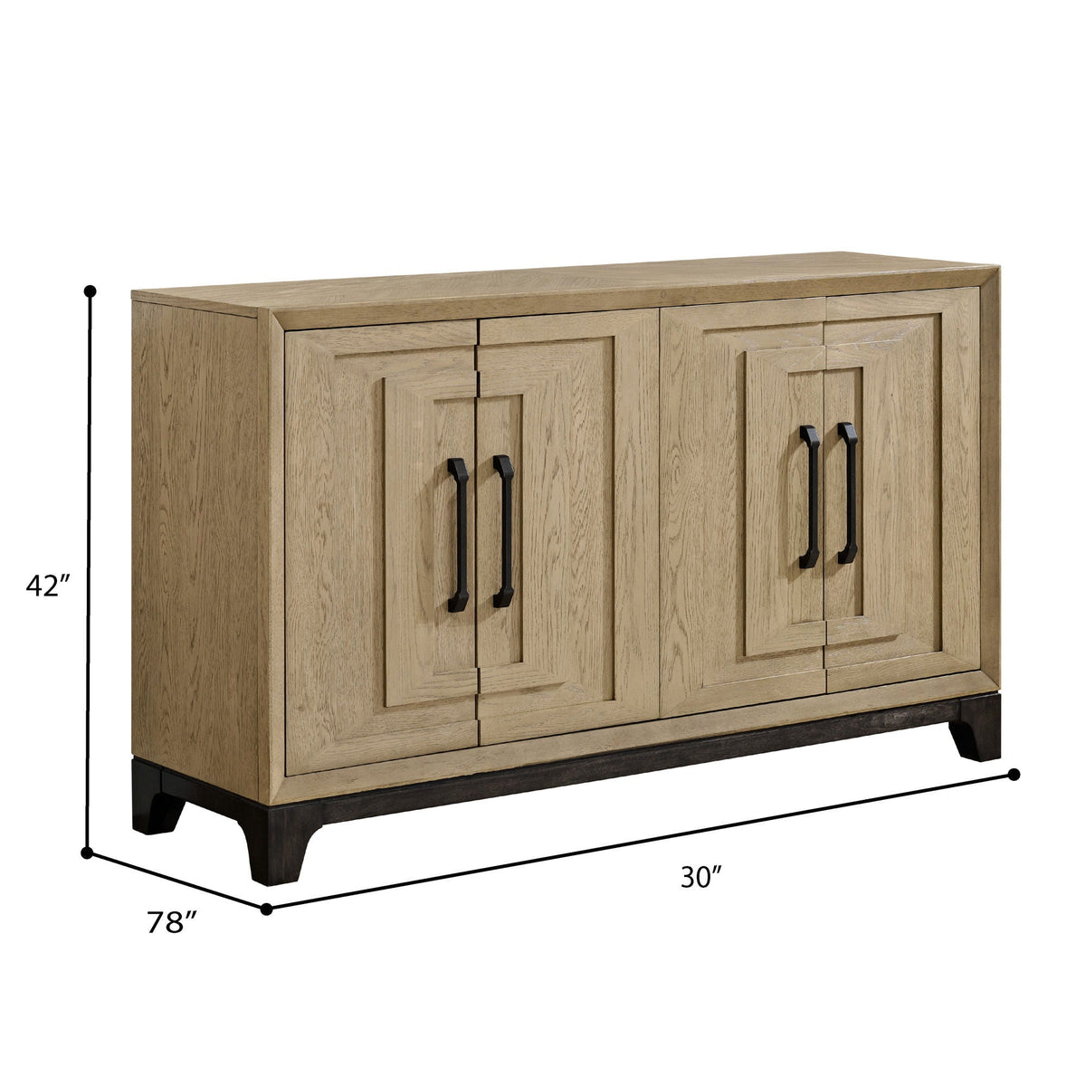 Sideboard with Ample Storage and Wine Racks - Brown