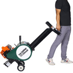 Portable Double Flywheel Electric Log Splitter 7 Ton with Auto Return - Gray