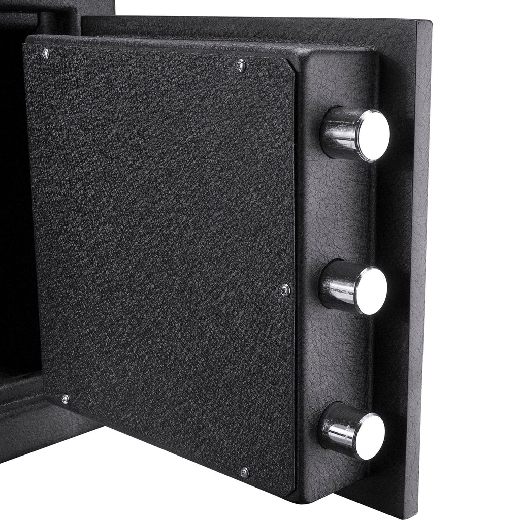 Solid Steel Keypad Depository Safe with Digital Access - Black