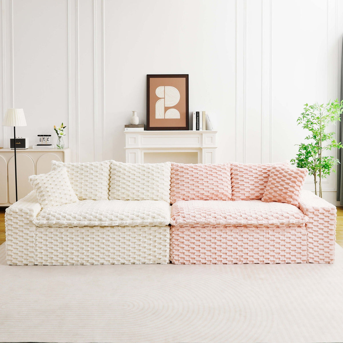 Multifunctional Stationary Sofa with Adjustable Layout - Choice of Color