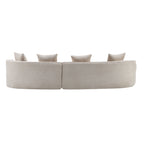 126" Curved Sectional Sofa (Almond-D28 Full Foam)