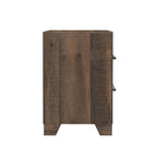 Brown 2 Drawer Nightstand with Functional Storage - Plinz