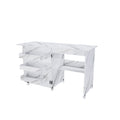 White Folding Sewing Table with Lockable Wheels - 4-in-1 Multi Functional Craft Station