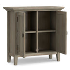 Handcrafted Low Storage Cabinet with Adjustable Shelves - Multiple Colors
