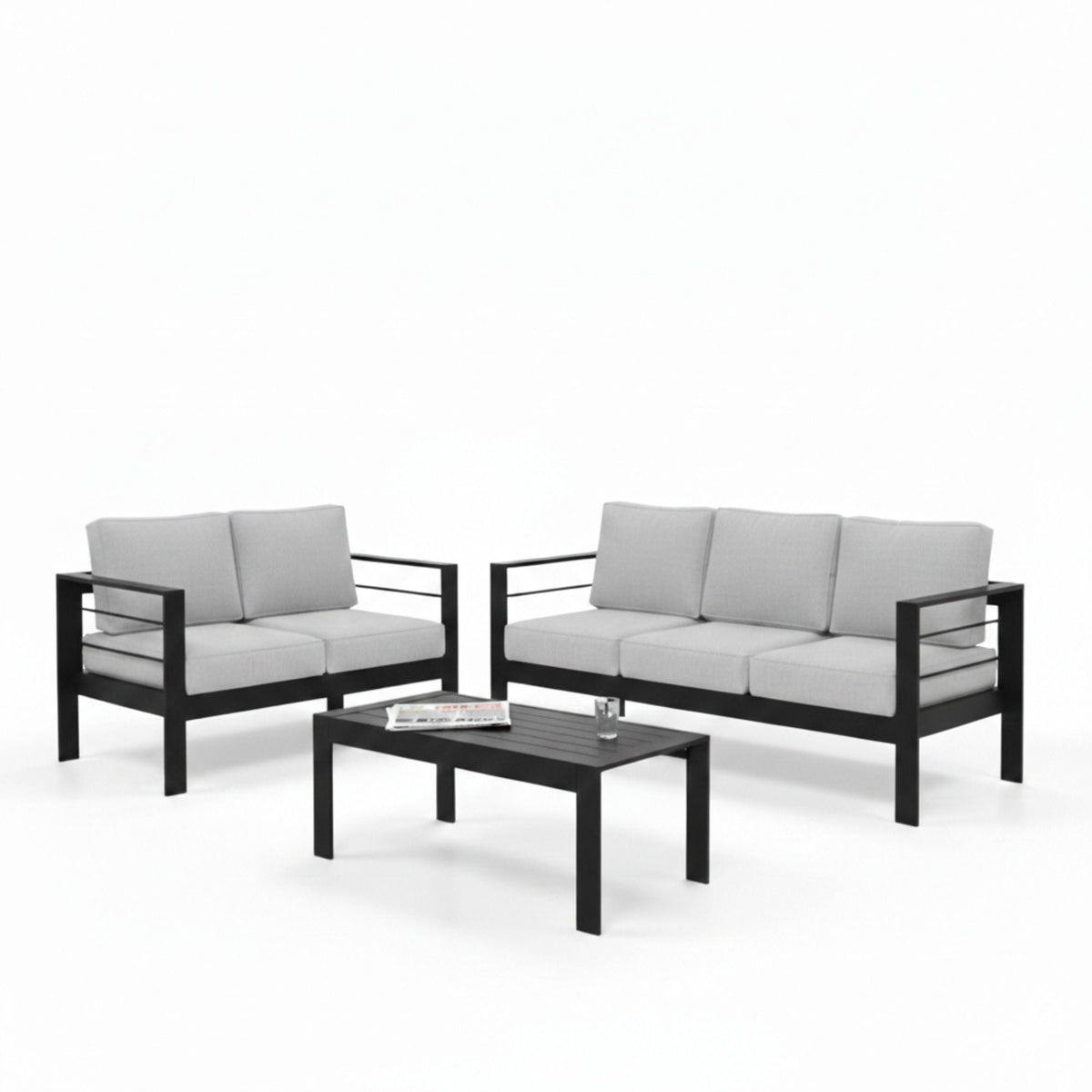 All-Weather Outdoor Patio Set with Thick Cushions - Multiple Colors