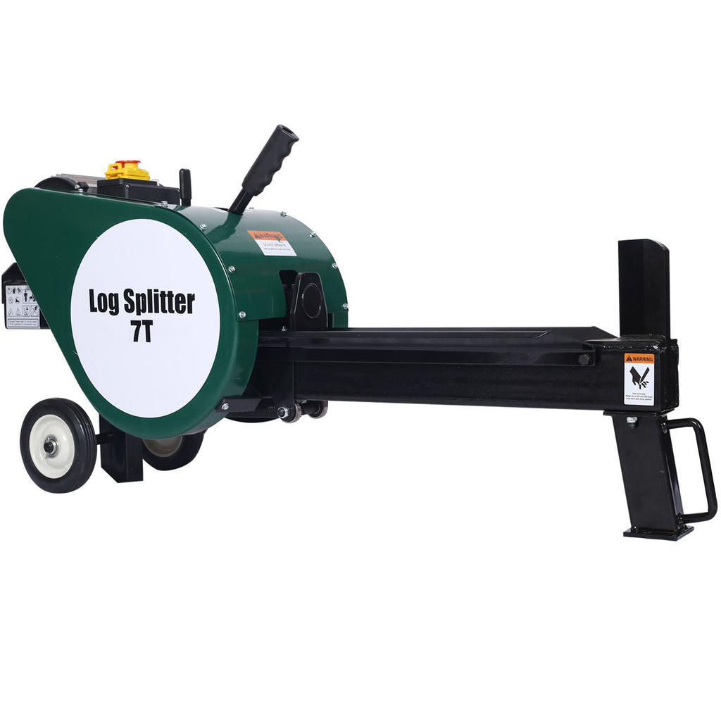 Electric Log Splitter 7 Ton with Double Flywheel - Black