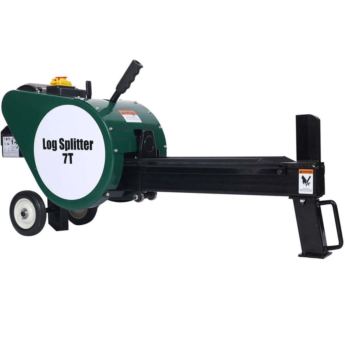 Electric Log Splitter 7 Ton with Double Flywheel - Black