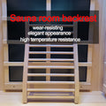Hemlock Round Stick Sauna Backrest with Ergonomic Support - Natural Wood