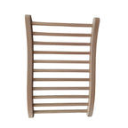 Hemlock Round Stick Sauna Backrest with Ergonomic Support - Natural Wood