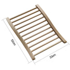 Hemlock Round Stick Sauna Backrest with Ergonomic Support - Natural Wood