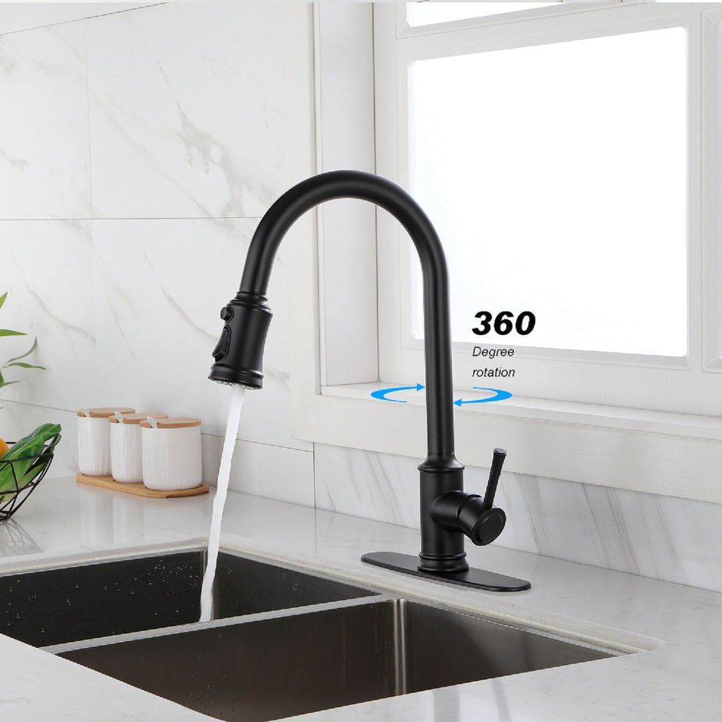 Touch Kitchen Faucet with Pull Down Sprayer - Matte Black