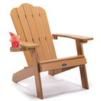 TALE Adirondack Chair with Cup Holder - Brown