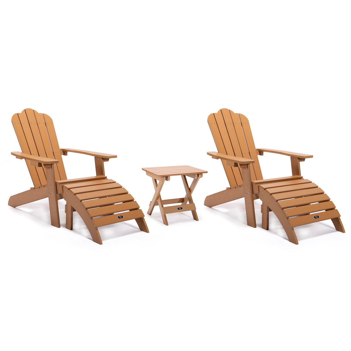 TALE Adirondack Chair with Cup Holder - Brown