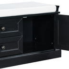 TREXM Storage Bench with 2 Drawers and 2 Cabinets