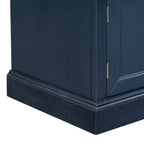 Antique Navy Storage Bench with Drawers and Cabinets - Solid Wood