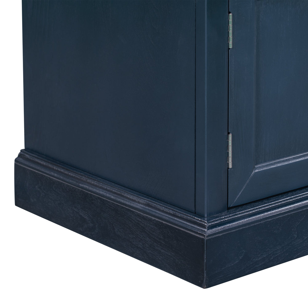 Antique Navy Storage Bench with Drawers and Cabinets - Solid Wood