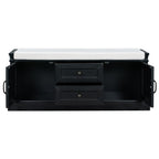 TREXM Storage Bench with 2 Drawers and 2 Cabinets
